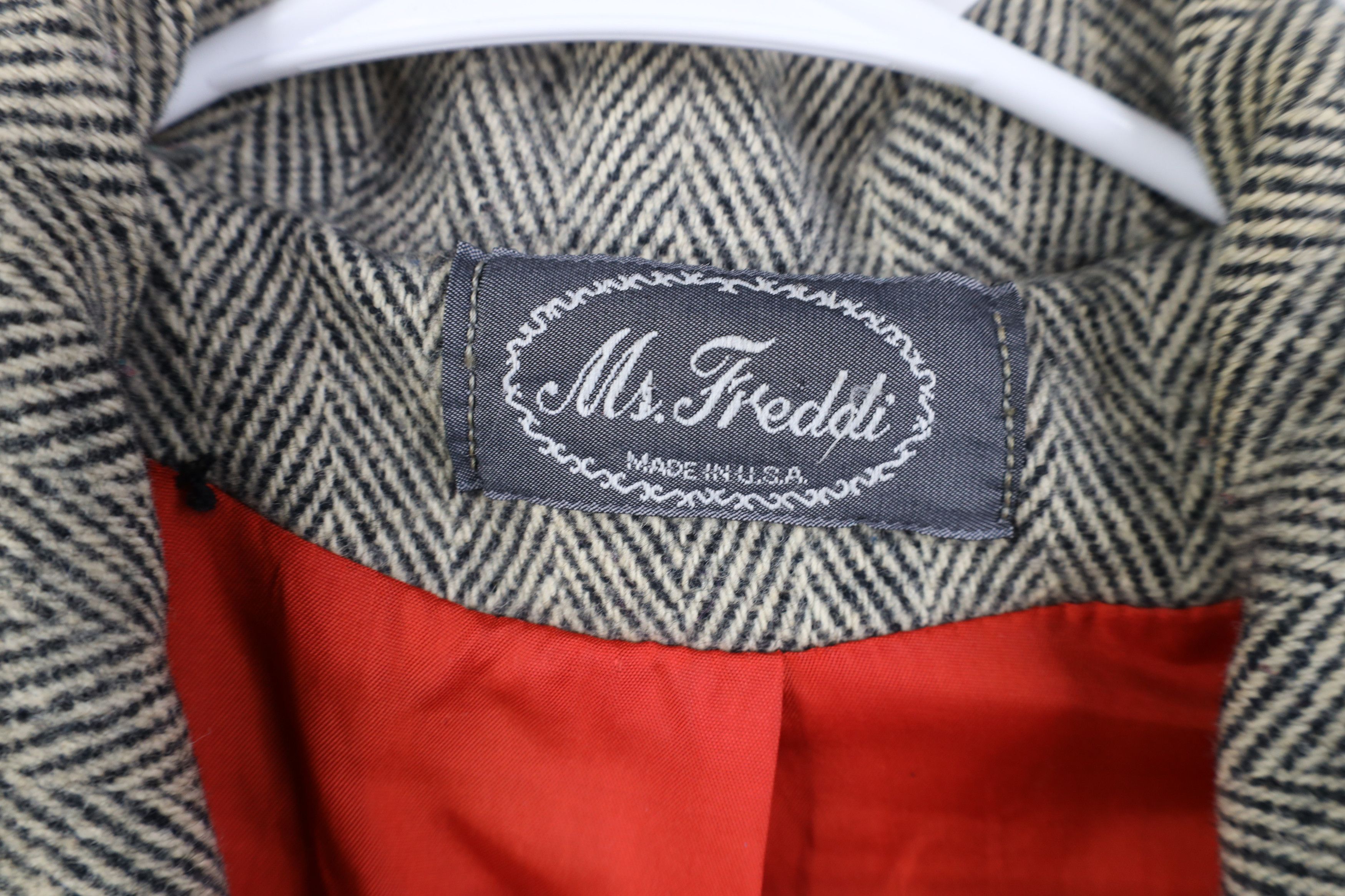 Vintage Vintage 70s Streetwear Heavy Wool Herringbone Jacket USA Size XXL / US 16-18 / IT 52-54 - 9 Thumbnail