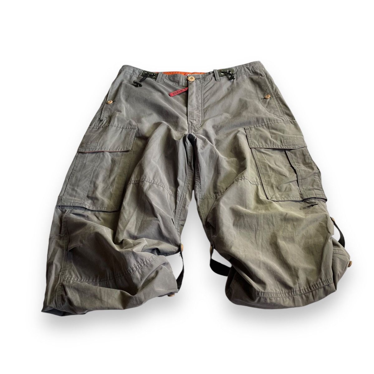 20471120 🇯🇵 291295 = HOMME 3 WAYS NYLON PARACHUTE CARGO PANTS Size US 34 / EU 50 - 18 Thumbnail