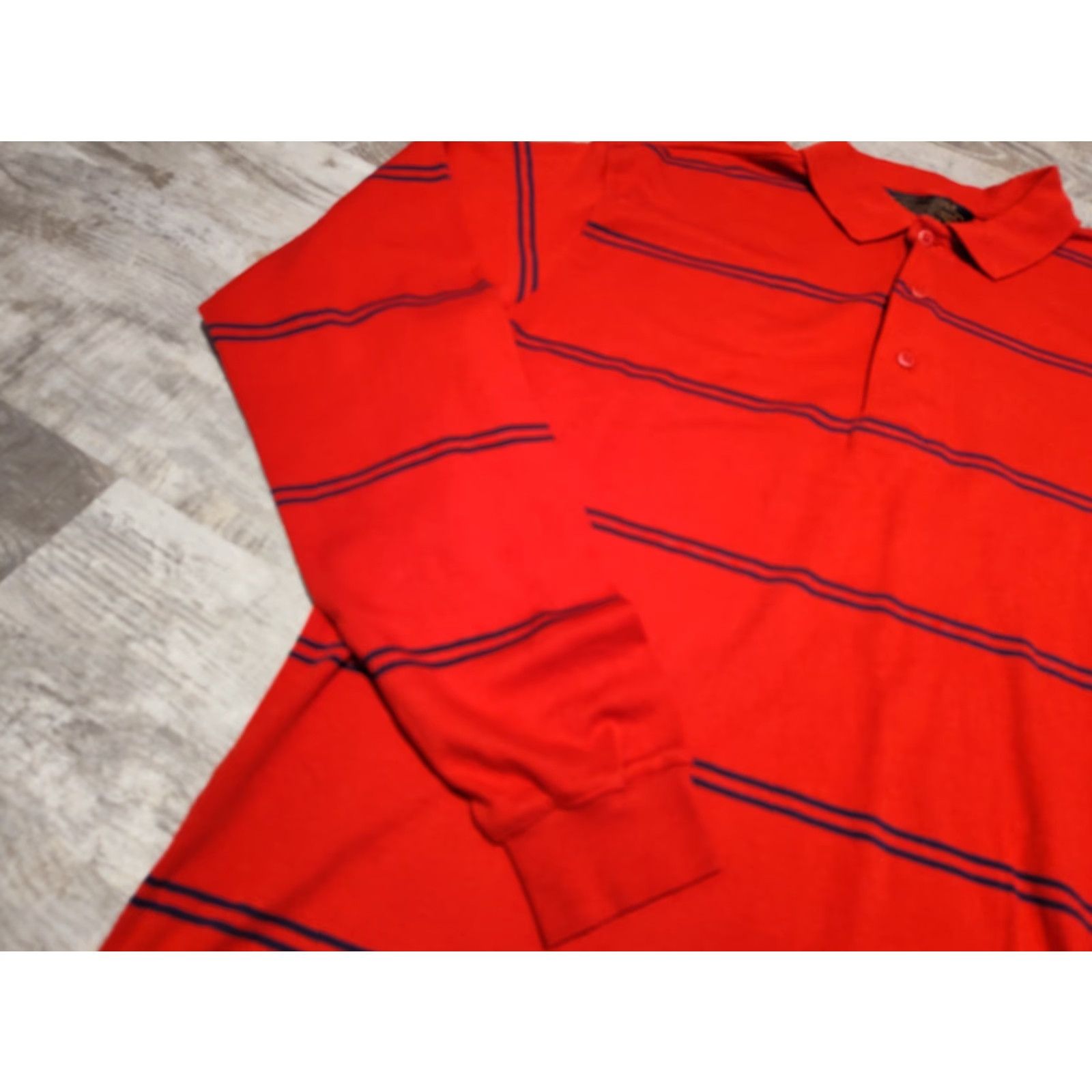 Eddie Bauer VINTAGE Eddie Bauer Long Sleeve Rugby Polo Shirt Striped M Tall Red 90s Mens Size US M / EU 48-50 / 2 - 4 Thumbnail