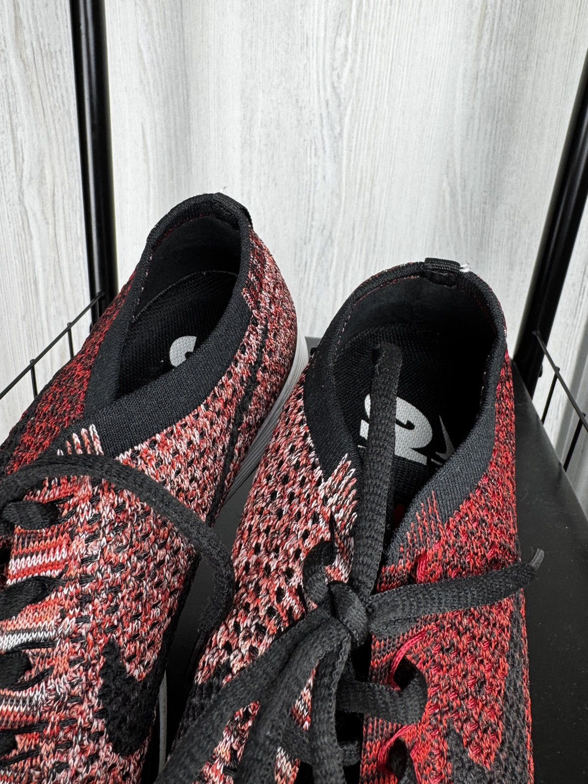 Nike Men’s Nike Flyknit Racer 'Fire Rooster' Red Black Shoes Size US 8 / EU 41 - 12 Thumbnail