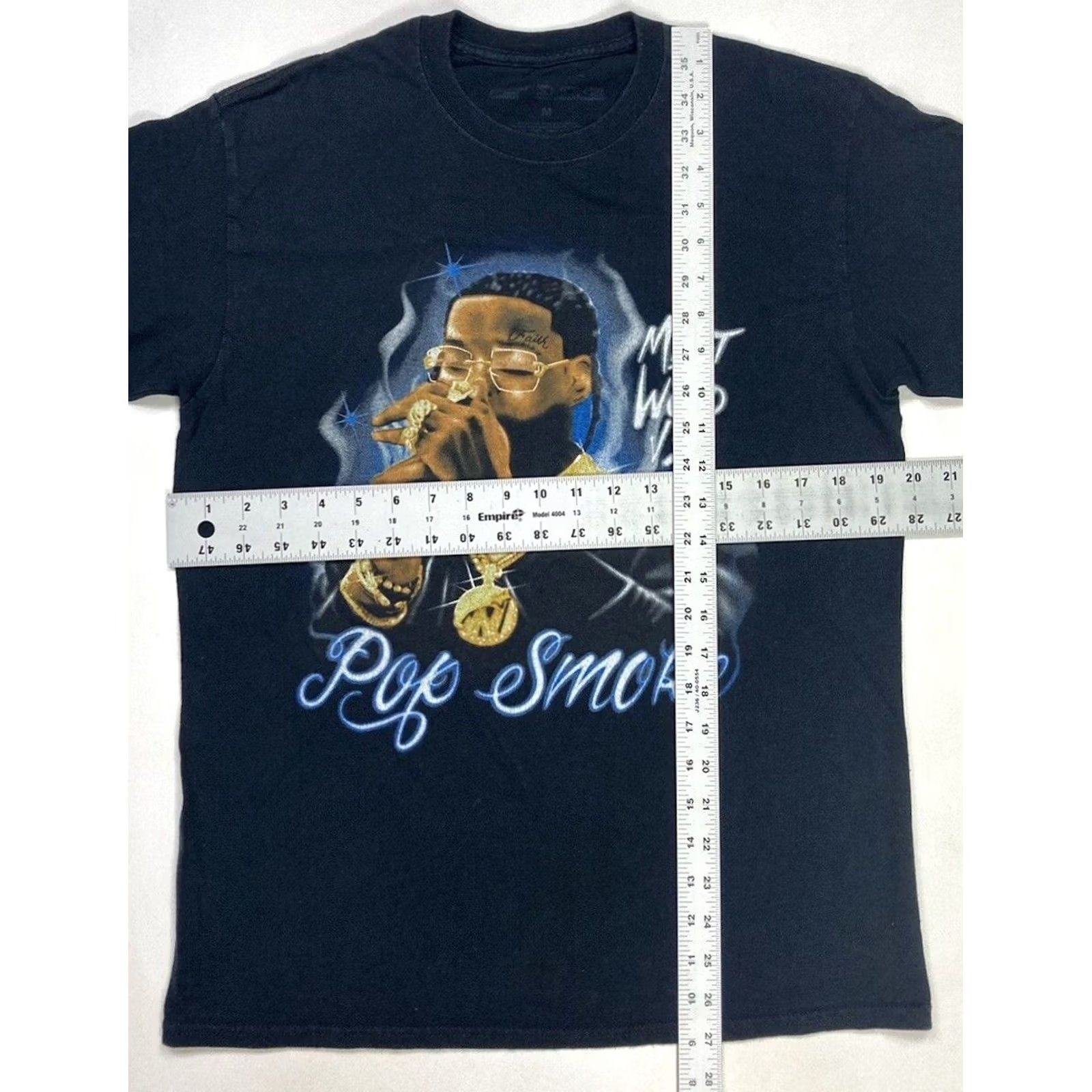 Vintage VINTAGE Pop Smoke Meet The Woo 2 Graphic T-shirt Men Medium Black Short Sleeve Music Size US M / EU 48-50 / 2 - 5 Thumbnail