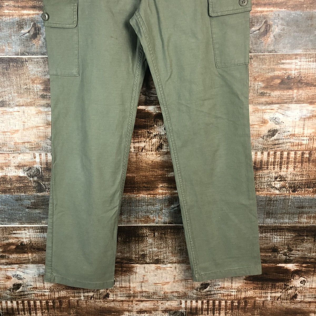 Japanese Brand DL 3Can 4 On Green Cargo Multipocket Pants #C665 Size US 29 - 6 Thumbnail