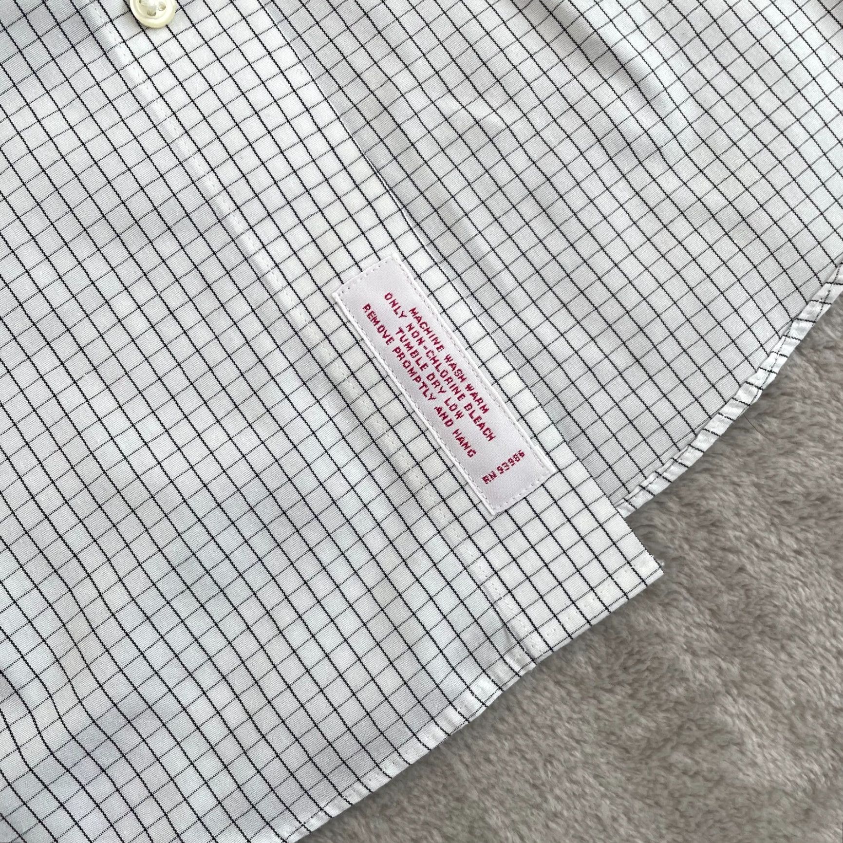 Brooks Brothers Brooks Brothers Stanford Dress Shirt Men 15.5 34-35 White Check Non-Iron NWOT Size 42R - 4 Thumbnail