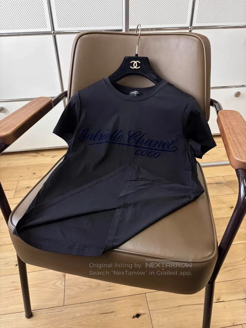 Chanel Chanel Black and blue velvet logo short sleeves Size XS / US 0-2 / IT 36-38 - 8 Thumbnail
