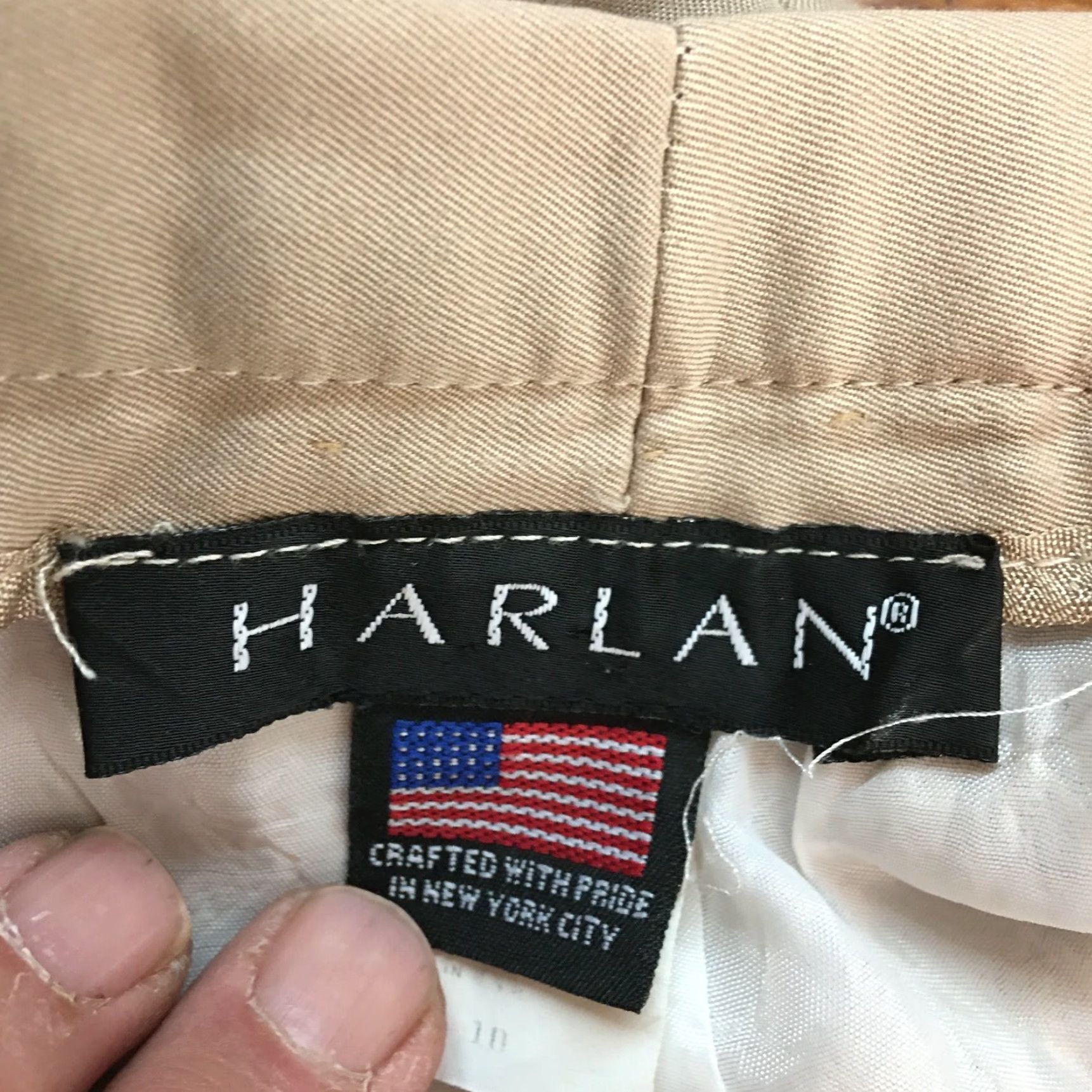 Vintage VINTAGE Harlan Women's Straight Leg High Rise Beige Dress Pants Size 10 32 in Waist Inseam 29 in Regular Fit Pants Mens Womens Size 32" / US 10 / IT 46 - 6 Thumbnail