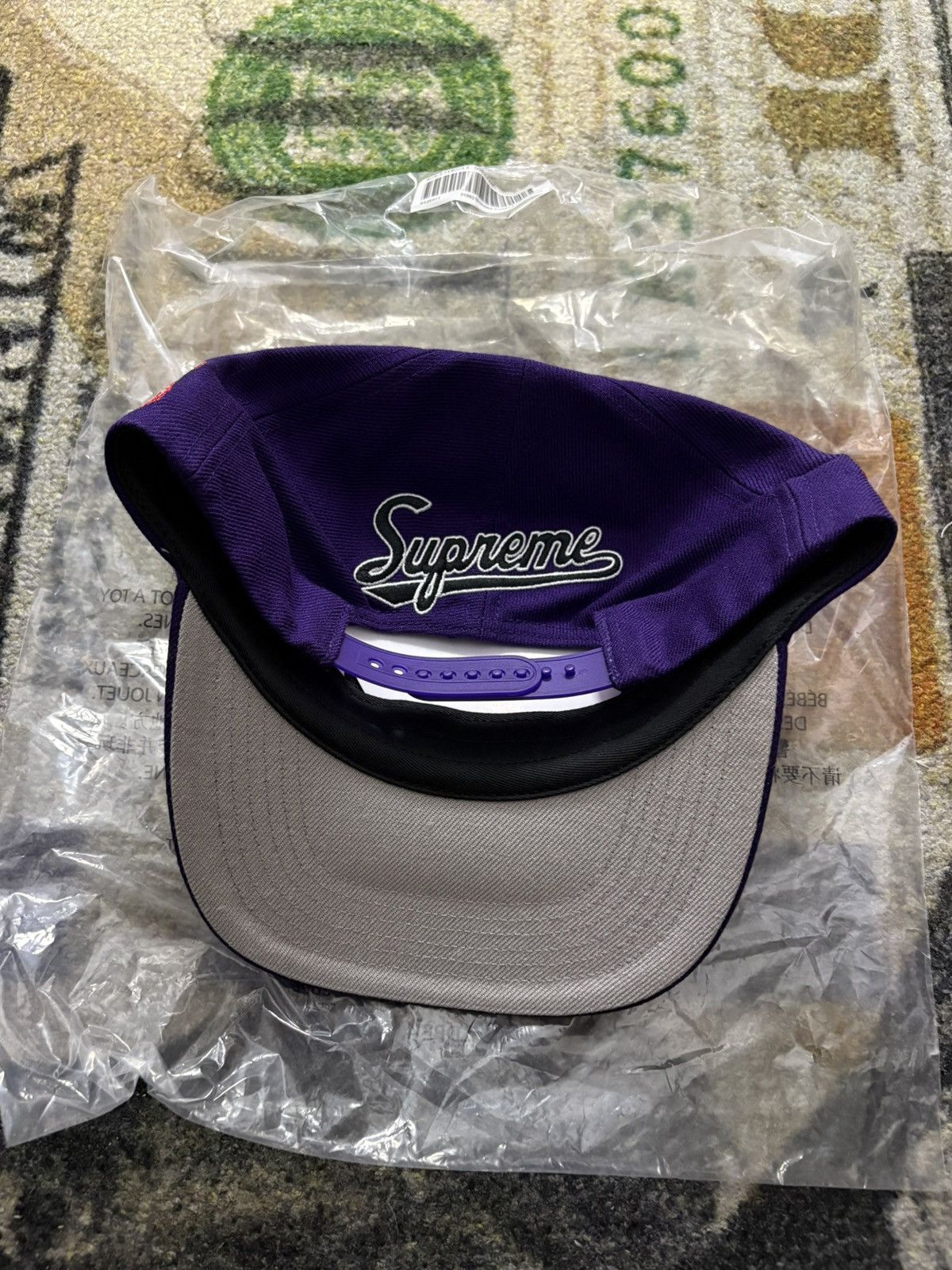 Supreme Supreme World Famous S Logo 6-Panel Hat Purple Size ONE SIZE - 3 Thumbnail