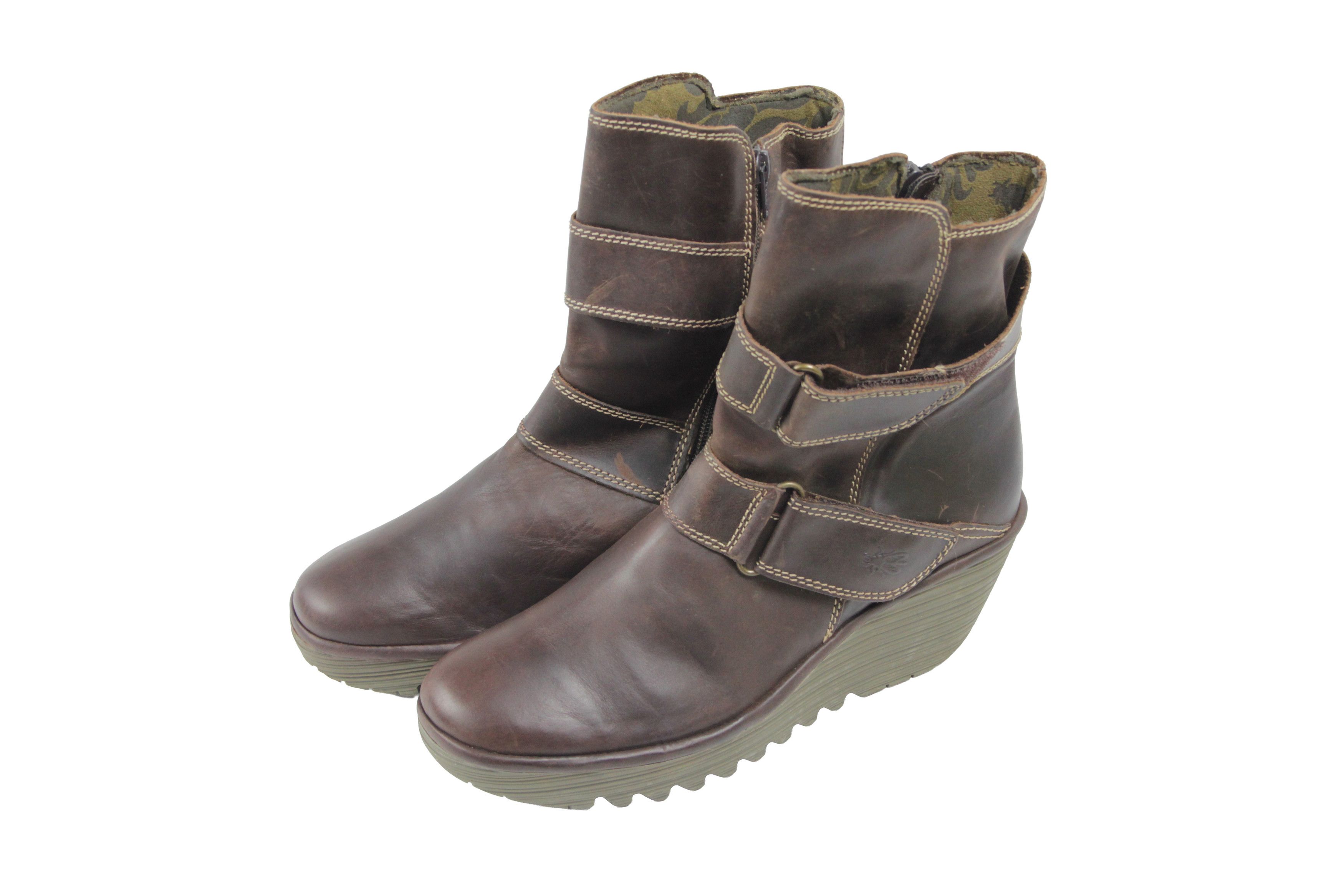 Fly London 00S Y2K Avant Garde Wedge Straps Boots Vintage Size US 11 / IT 41 - 3 Thumbnail