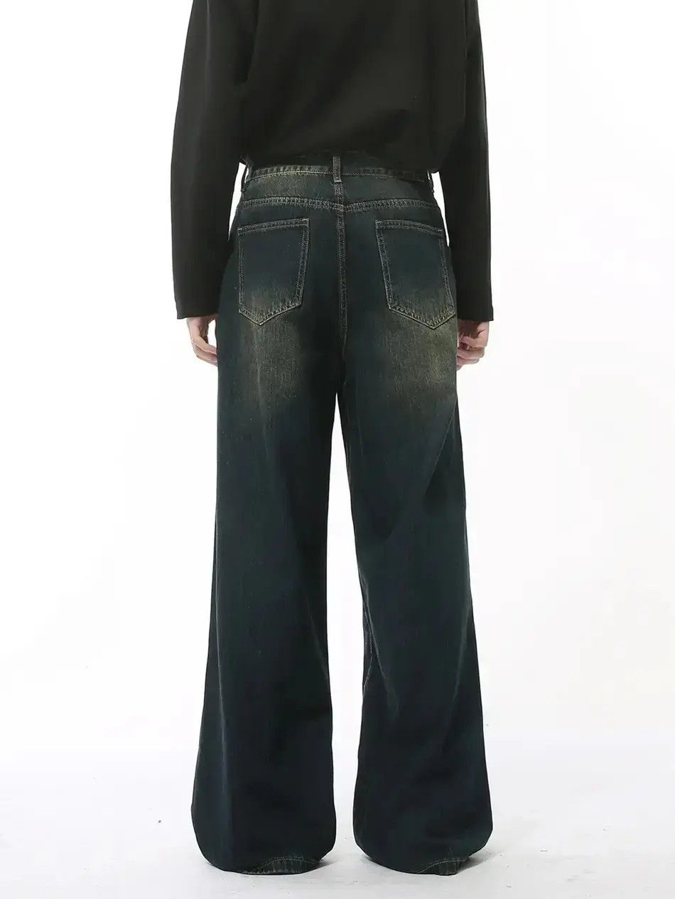 Japanese Brand Retro loose straight leg high street jeans Size US 32 / EU 48 - 2 Thumbnail