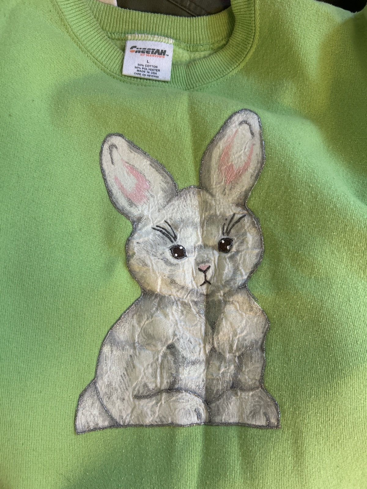 Other Vintage Handmade Rabbit Crewneck Sweatshirt Size US L / EU 52-54 / 3 - 2 Thumbnail