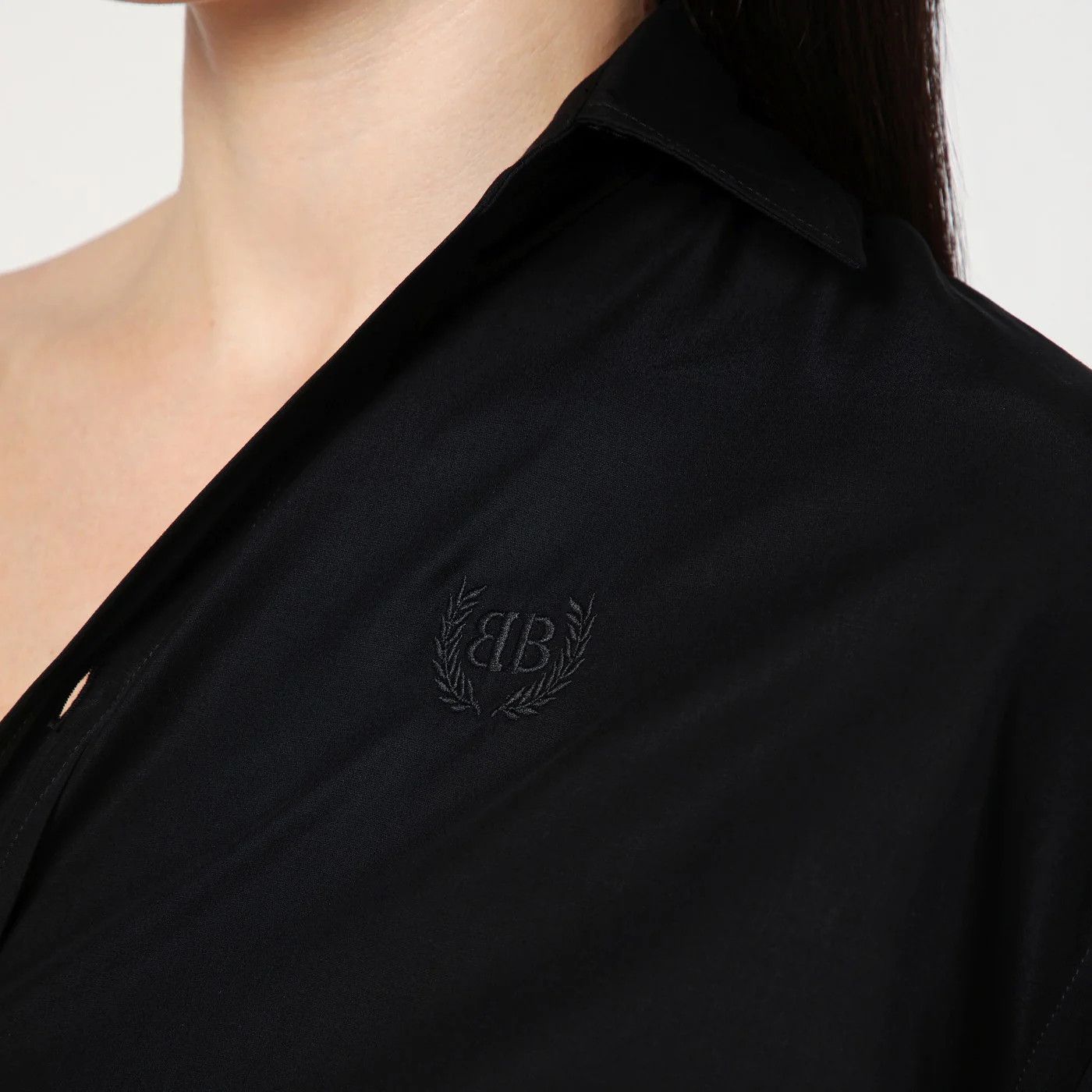 Balenciaga o1d2blof0426 One-shoulder Shirt in Black Size XS / US 0-2 / IT 36-38 - 4 Thumbnail