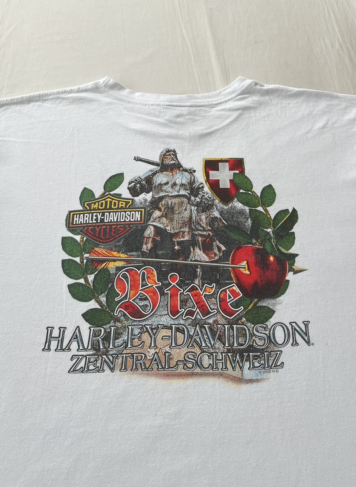 Harley Davidson Vintage 2020 Harley Davidson Eagle Switzerland White T-shirt Size US XXL / EU 58 / 5 - 11 Thumbnail