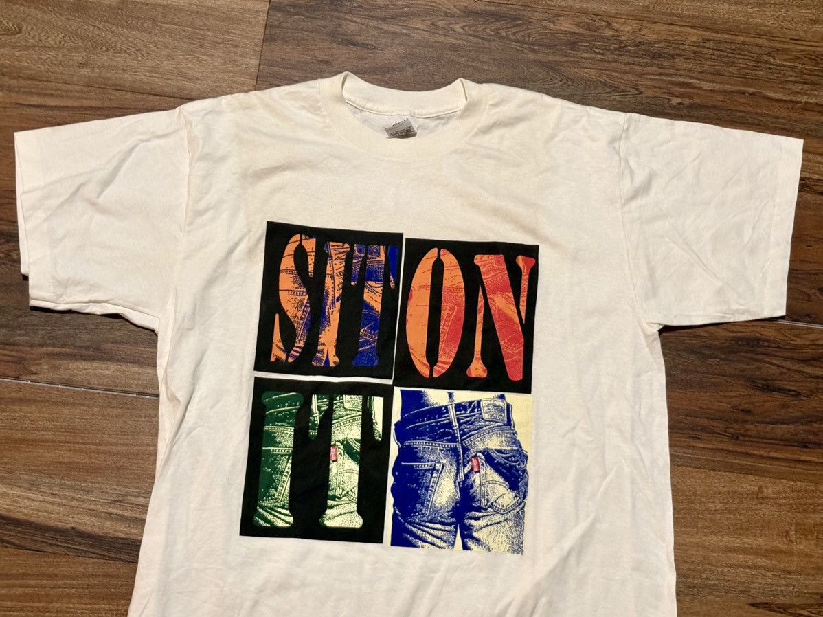 Levi's Vintage Clothing 1990 Levi’s Jeans 501 Warhal Art Shirt Size Xl USA Sit On It Size US XL / EU 56 / 4 - 1 Thumbnail