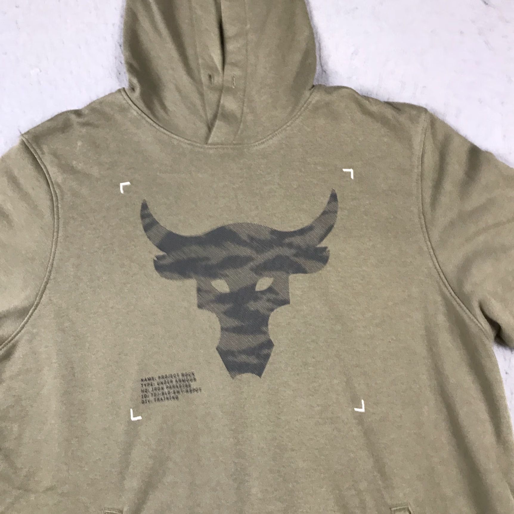 Under Armour Under Armour Project Rock Hoodie Mens M Green Cotton Casual Pullover Hooded Sweatshirt Gym Sports Size US M / EU 48-50 / 2 - 2 Thumbnail