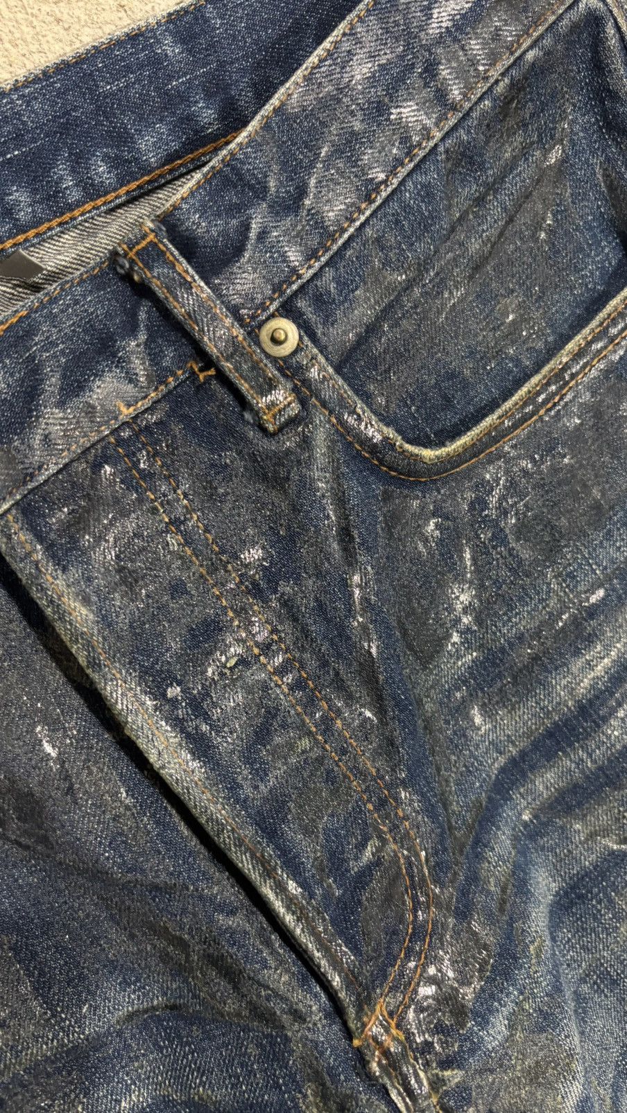 Dior × Hedi Slimane SS07 Dior Homme By Hedi Slimane Waxed Luster Denim Size US 32 / EU 48 - 18 Thumbnail