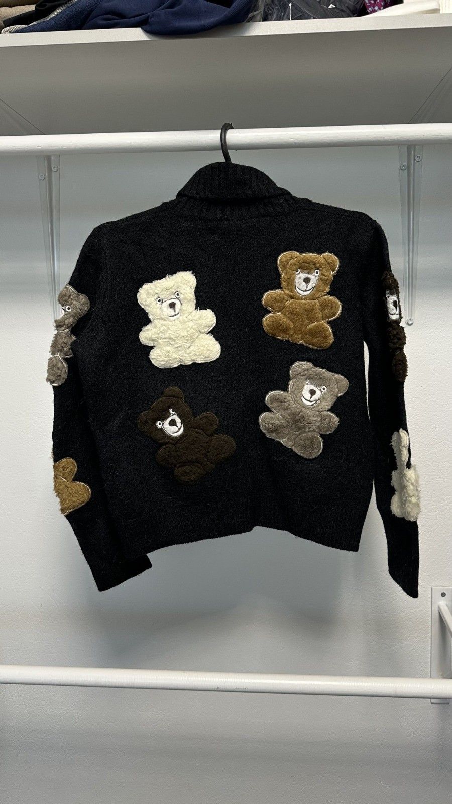 Moschino Archival Moschino Couture 90s Runway Teddy Bear Knit Sweater Size US XS / EU 42 / 0 - 8 Thumbnail