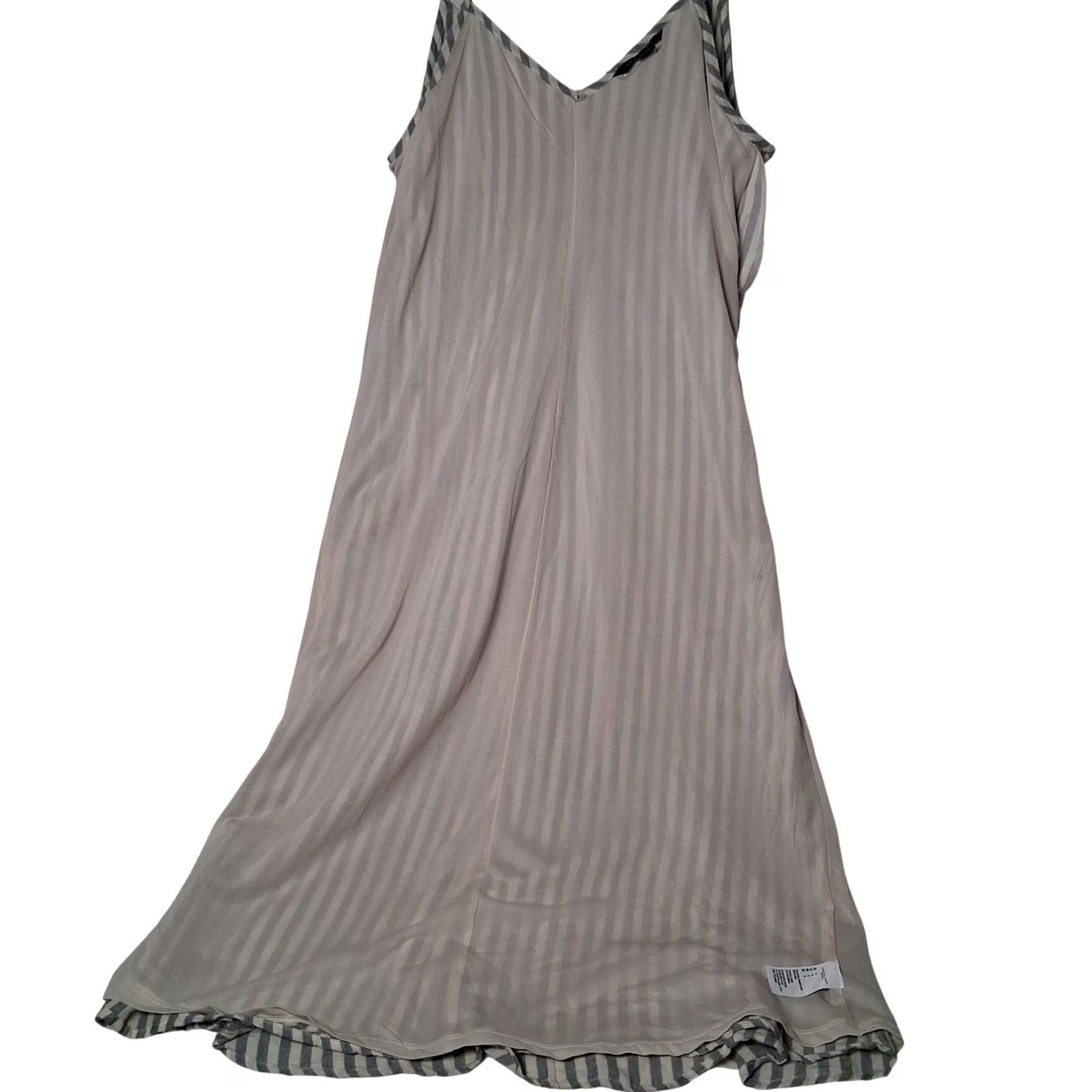 Vintage American Eagle Outfitters Dress M Blue White Stripe Belted Button Sundress Size M / US 6-8 / IT 42-44 - 6 Thumbnail
