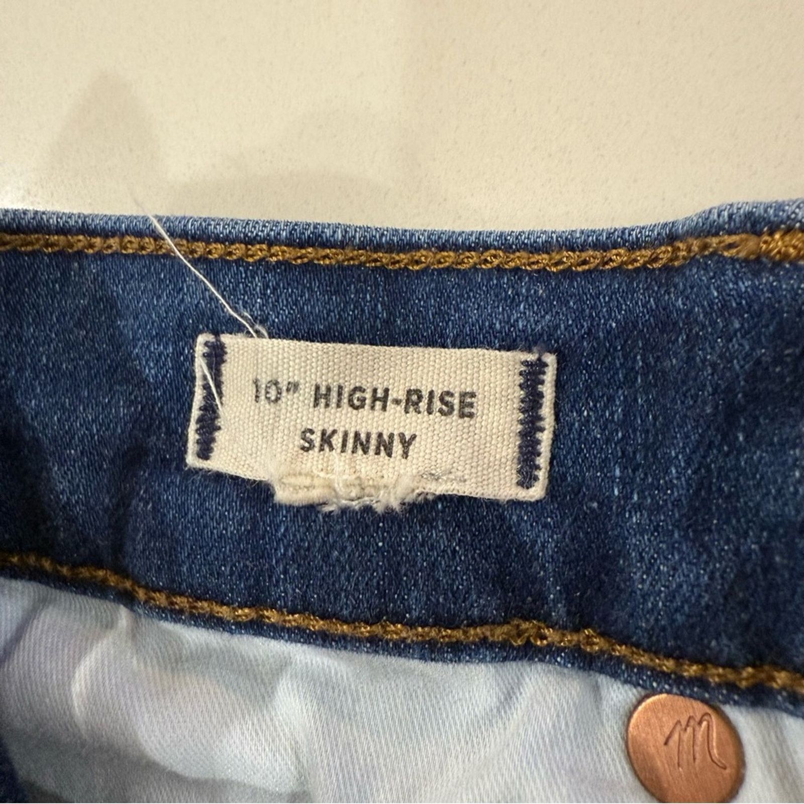 Madewell Madewell 10” HighRise Skinny Denim Jeans ButtonFly Womens 26 Size 26" / US 2 / IT 38 - 12 Thumbnail