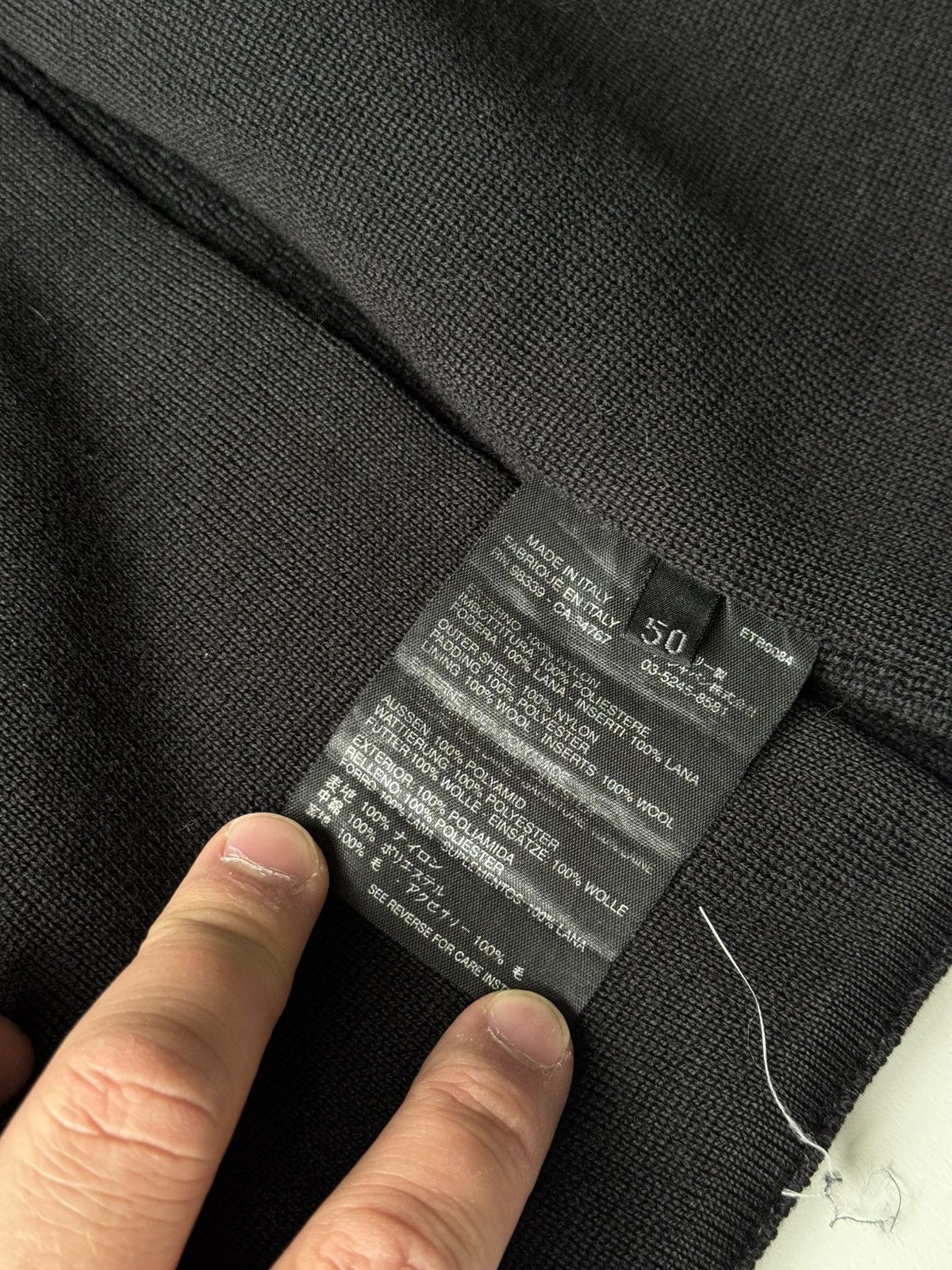 Prada Prada Black Nylon and Wool Jacket Made in Italy Bomber RARE Size US M / EU 48-50 / 2 - 9 Thumbnail