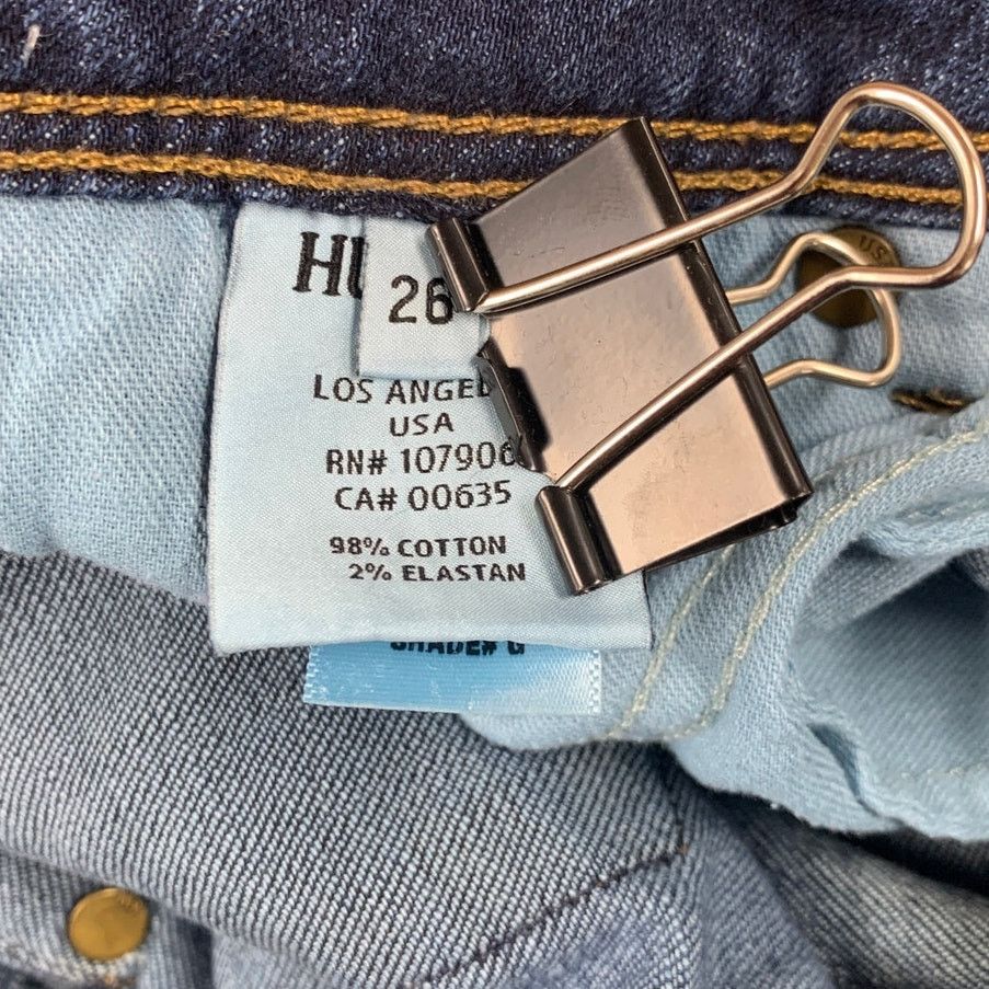 Hudson Hudson Womens Size 26 Cotton Collin Flap Skinny Denim Jeans Size 29" - 6 Thumbnail