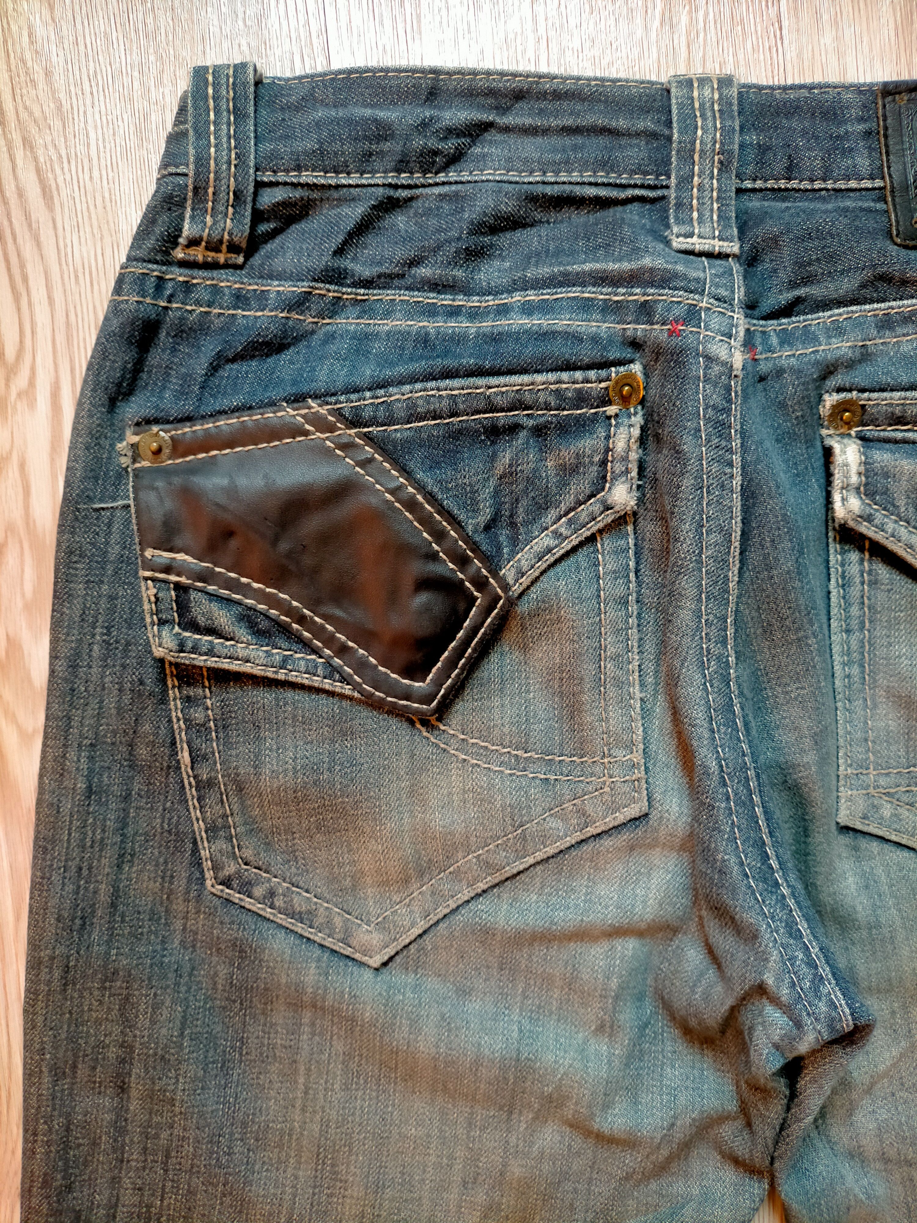If Six Was Nine × Japanese Brand Flare Jeans Semantic Design Leather pocket Boot cut Denim Size US 31 - 12 Thumbnail
