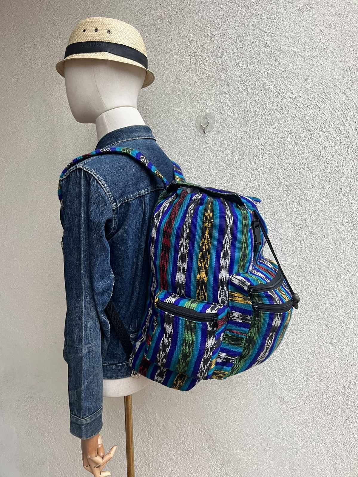Vintage Vintage Guatemalan Multi Pocket Woven Backpack Bag Size ONE SIZE - 6 Thumbnail