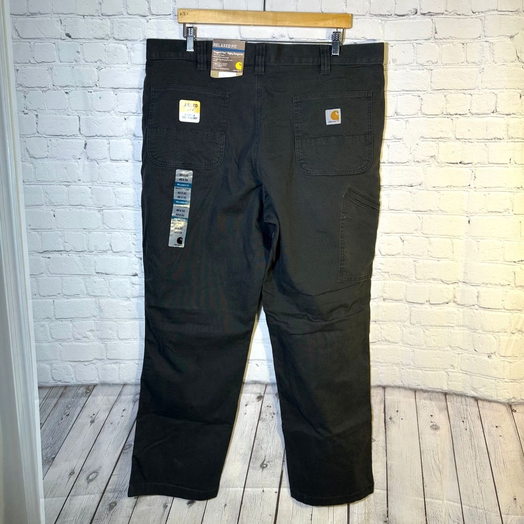 Carhartt VINTAGE Carhartt Rugged Flex Rigby Dungaree Pants Mens 40x32 Gray Size US 40 / EU 56 - 7 Thumbnail