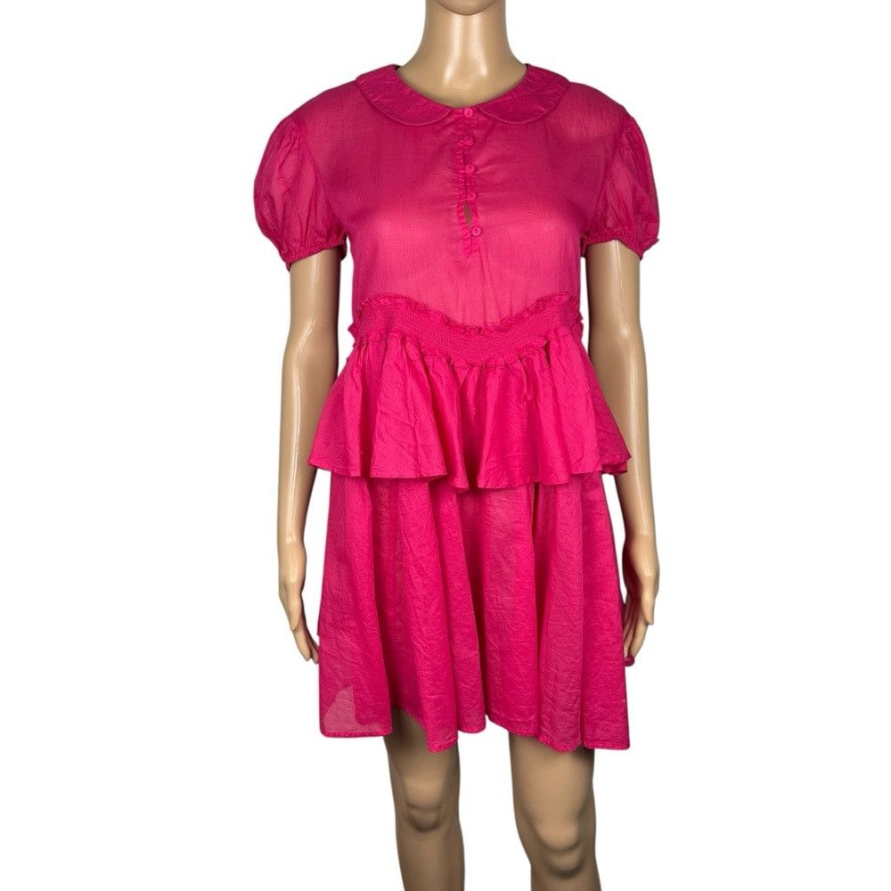 Other New Kimchi Blue Maria Collared Pink Cotton Mini Dress Size Size XS / US 0-2 / IT 36-38 - 3 Thumbnail