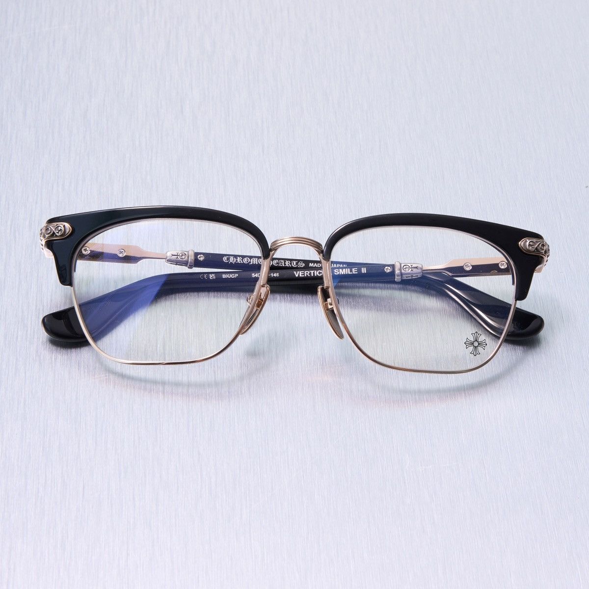 Chrome Hearts CHROME HEARTS VERTICAL SMILE II BLACK/ GOLD PLATED GLASSES Size ONE SIZE - 7 Thumbnail