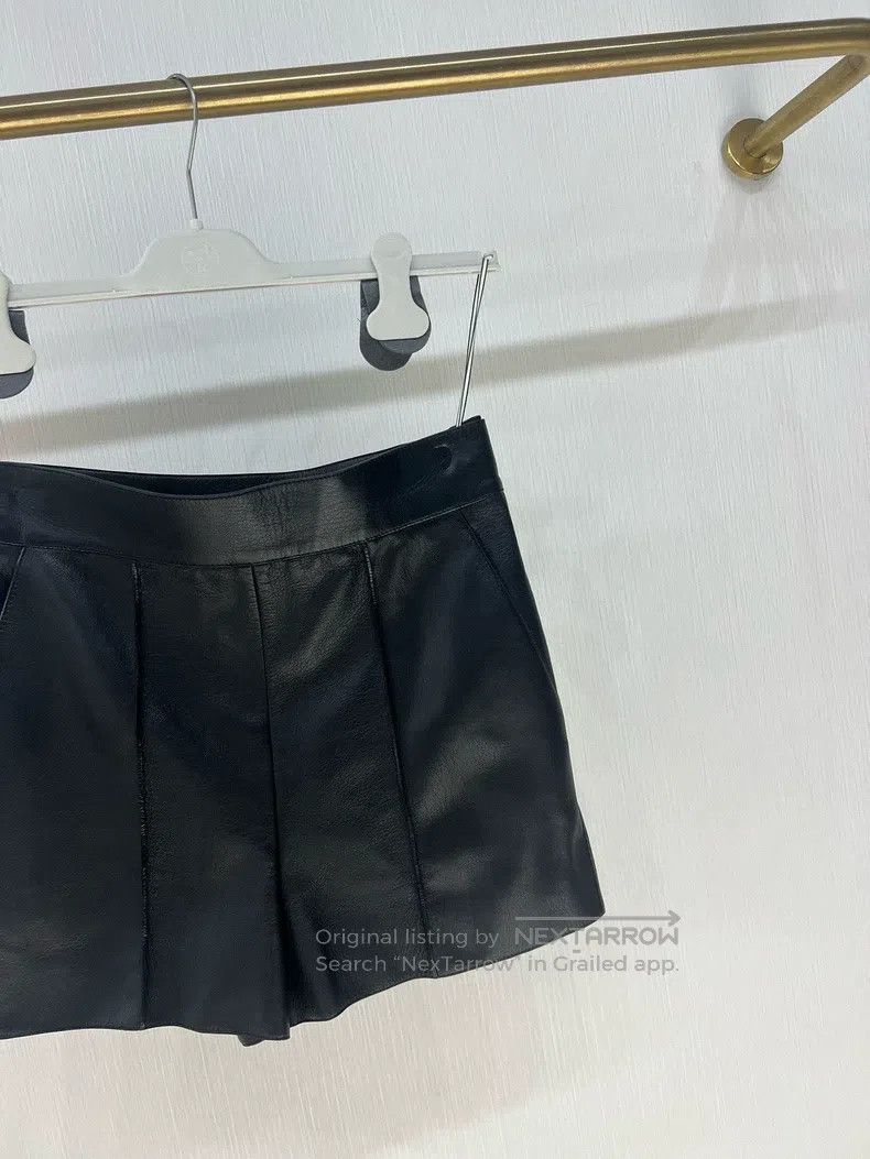 Hermes Hermes Full Leather Black Shorts Size 24" / US 00 / IT 34 - 2 Thumbnail