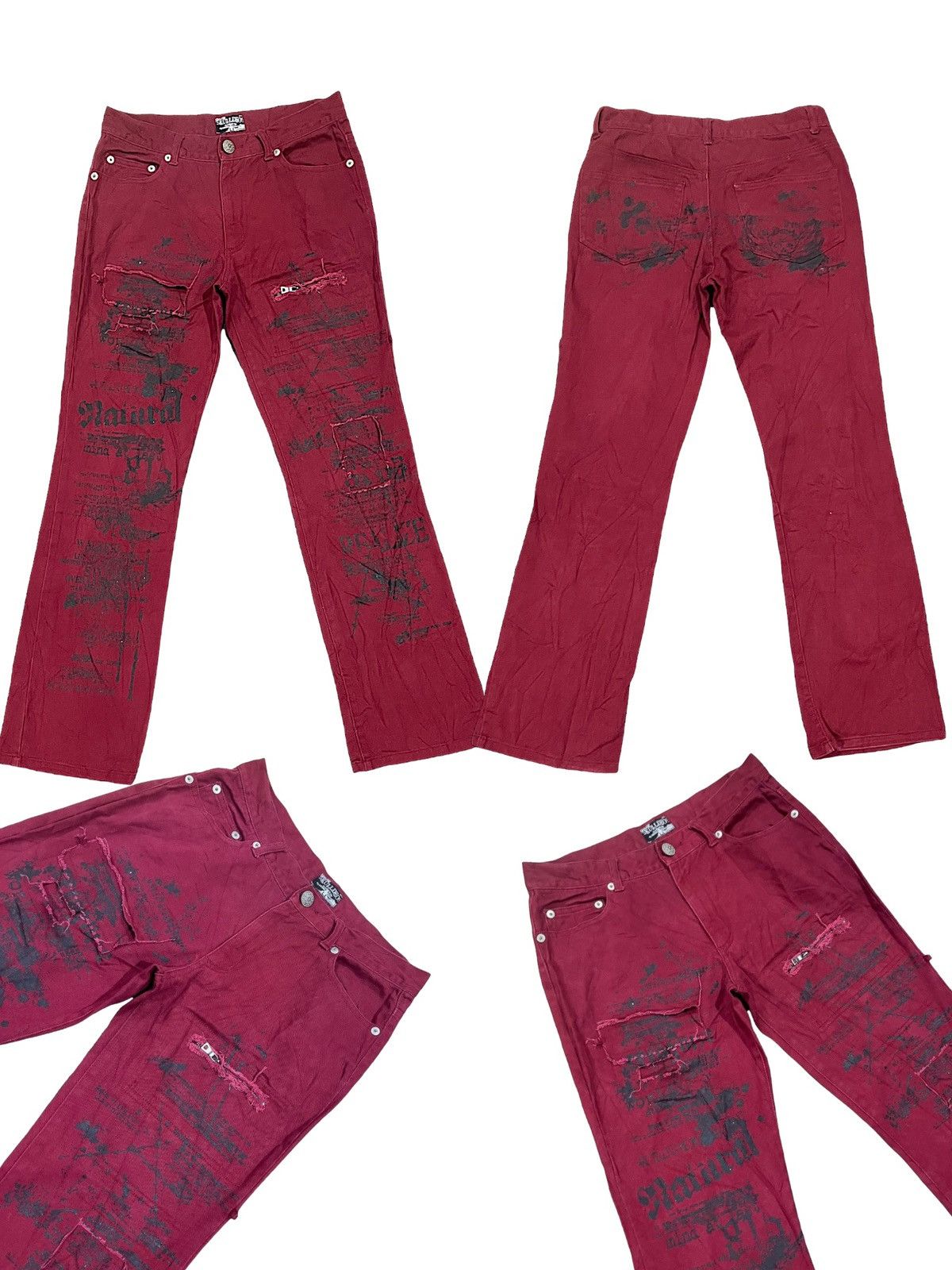 If Six Was Nine × Japanese Brand × Le Grande Bleu (L.G.B.) Japanese Skulldeos Bones Of Cerebral Cranium Jeans Size US 32 / EU 48 - 2 Thumbnail