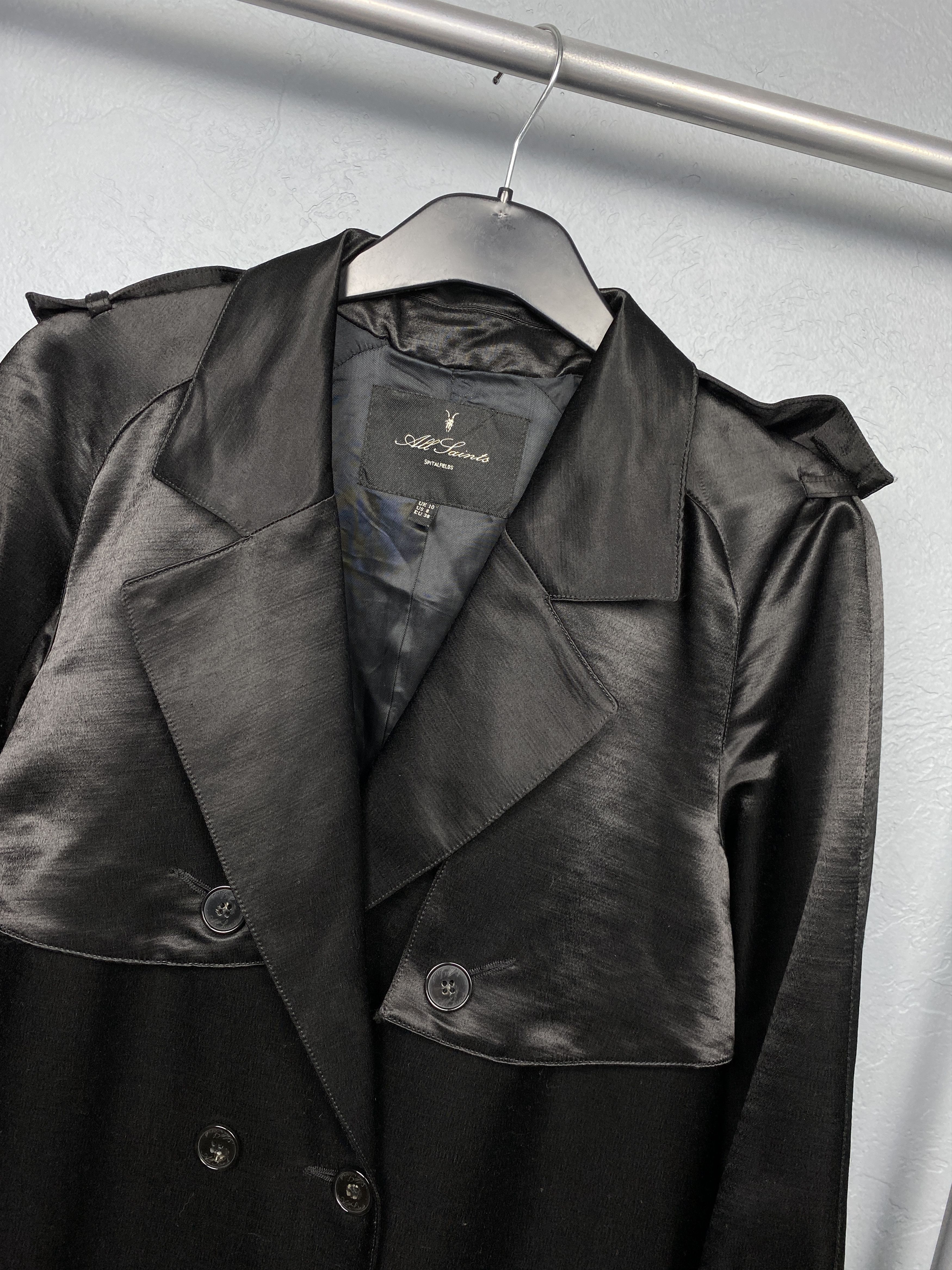 Allsaints Allsaints Womens Diotima Wool Nylon Trench Coat Jacket Size M / US 6-8 / IT 42-44 - 2 Thumbnail