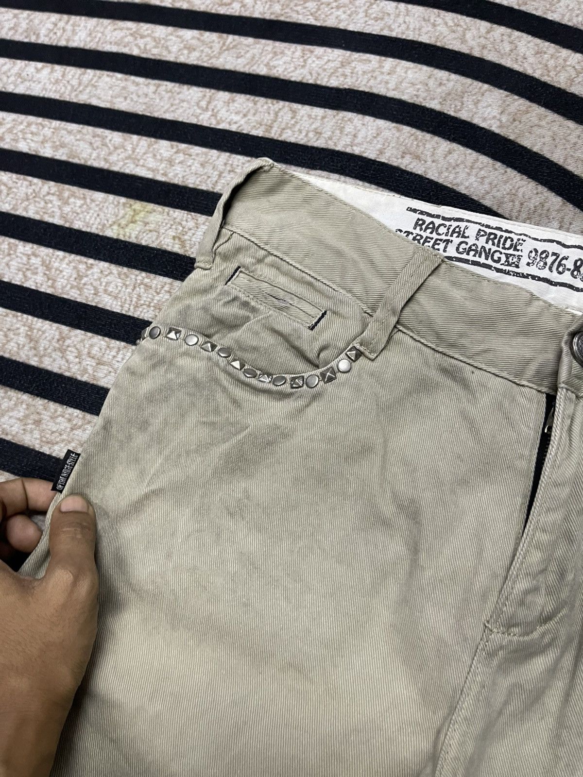 If Six Was Nine 2000s OF THE NEIGE STYLE LGB STYLE STUDDED PANT Size US 31 - 9 Thumbnail