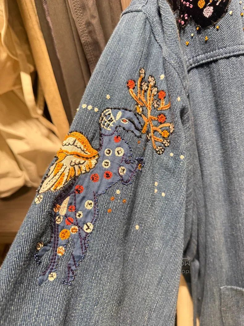 Valentino Valentino Embroidered butterfly denim jacket Size XL / US 12-14 / IT 48-50 - 2 Thumbnail