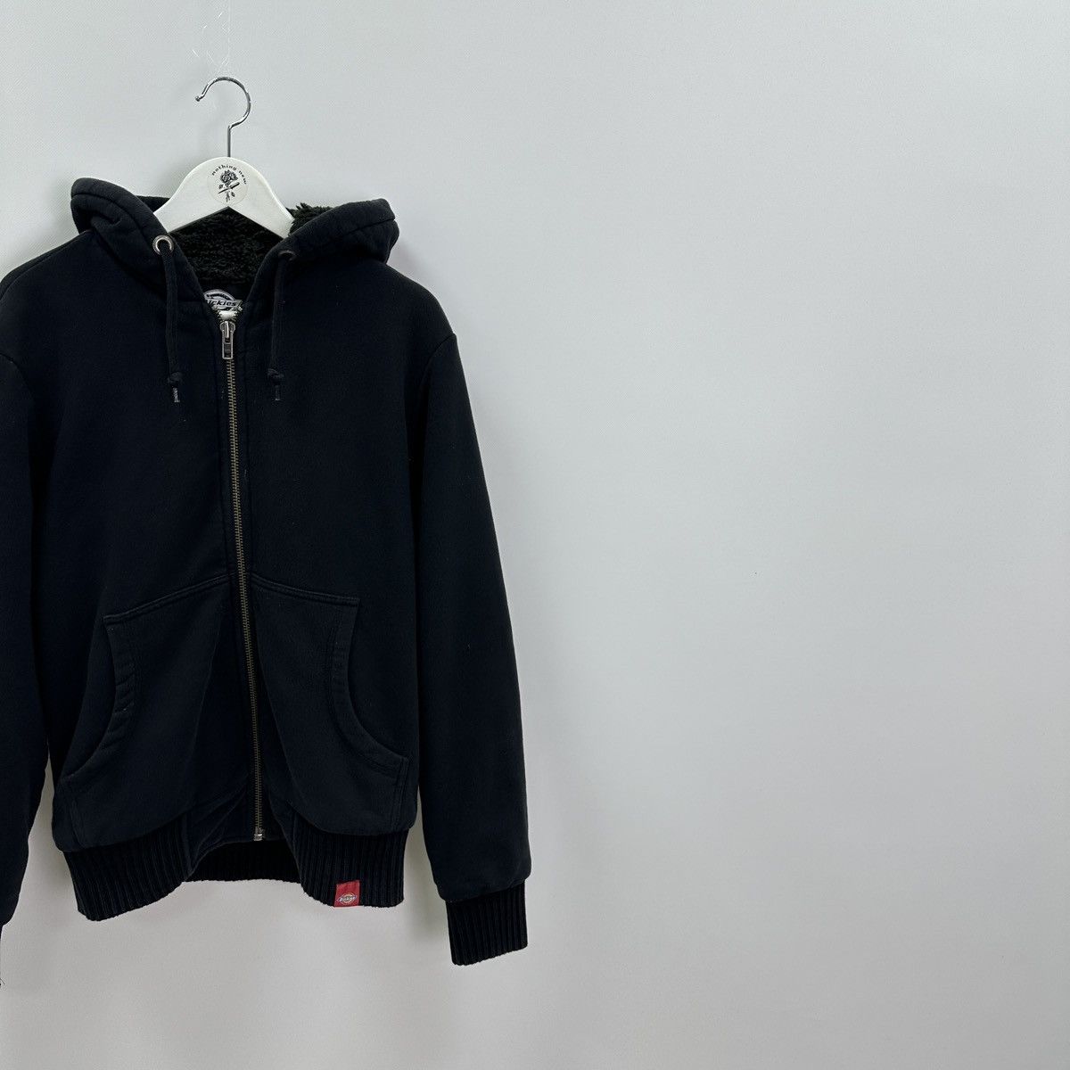 Dickies Vintage 00s Dickies Zip Up Sherpa Hoodie Black y2k workwear Size US M / EU 48-50 / 2 - 2 Thumbnail