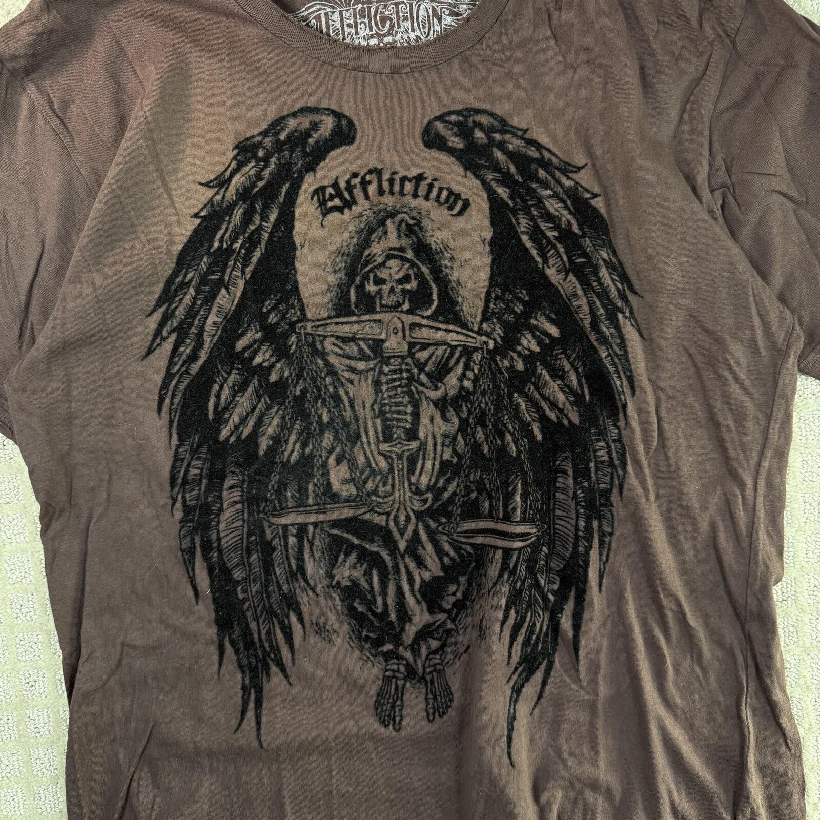 Affliction Y2K Affliction Grim Reaper Graphic T Shirt XL Size US XL / EU 56 / 4 - 2 Thumbnail