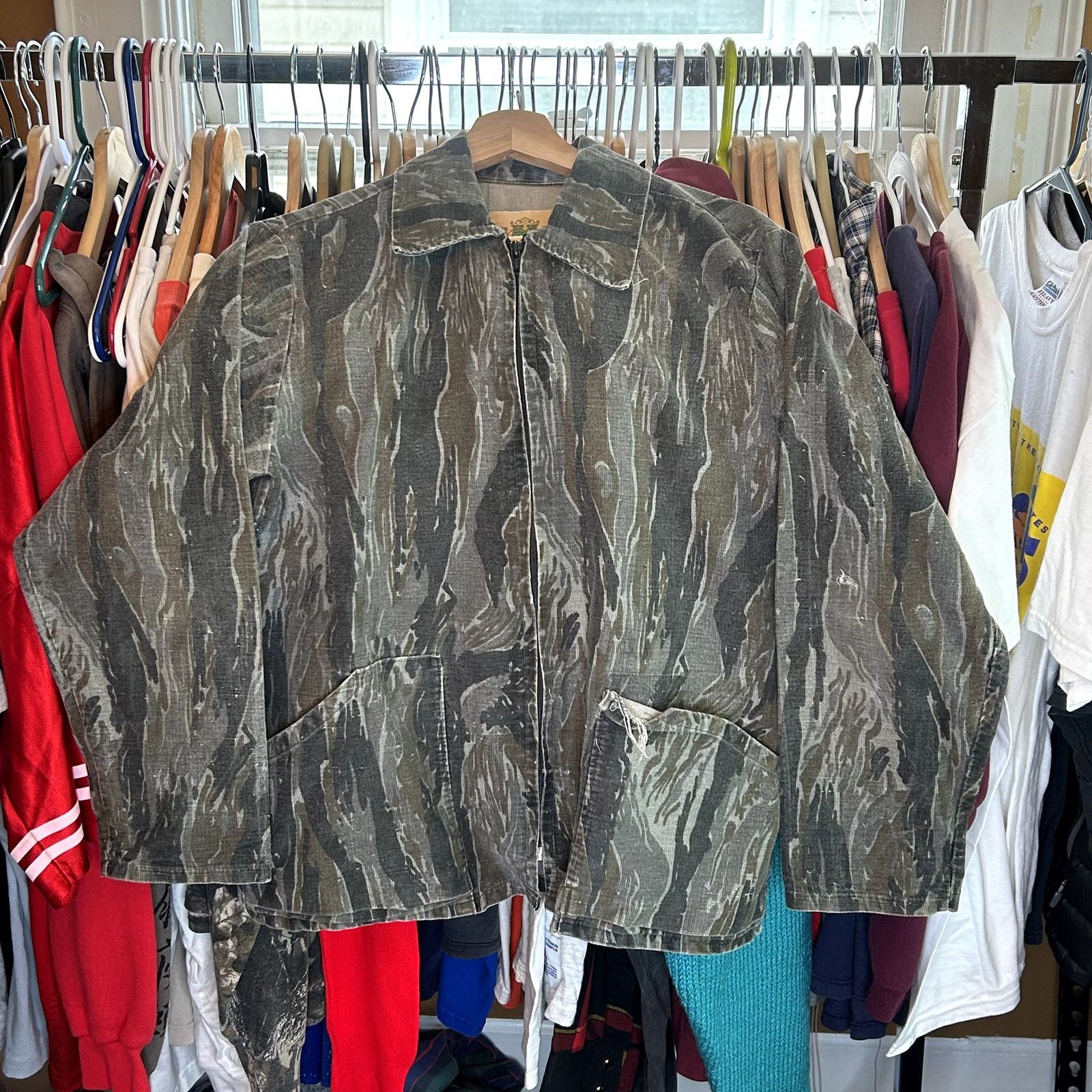 Vintage Vintage 90s Lightweight Camo Zip Up Jacket Medium Size US M / EU 48-50 / 2 - 1 Thumbnail