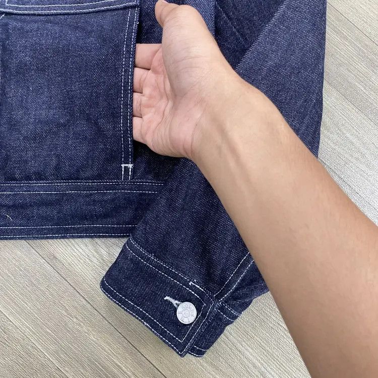 agnes b. Vintage Agnes B Indigo Raw Denim Jacket Size US M / EU 48-50 / 2 - 4 Thumbnail
