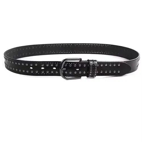 Leather Leather Belt Women Lady Punk Size ONE SIZE - 3 Thumbnail