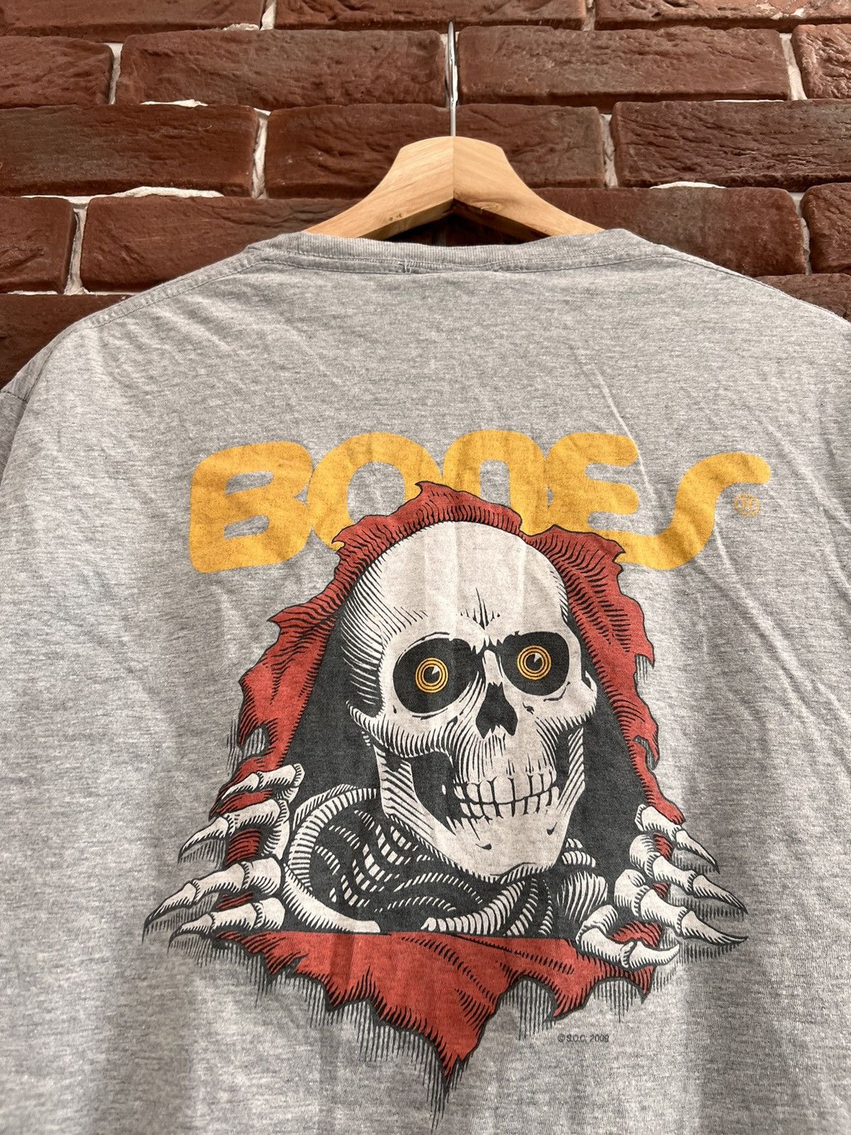 Bones 2008 00s Y2K VINTAGE POWELL PERALTA Bones SKELETON T SHIRT Size US L / EU 52-54 / 3 - 4 Thumbnail