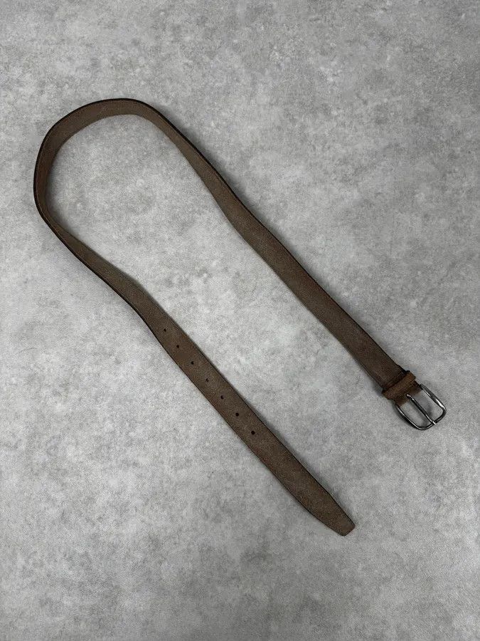 Dolce & Gabbana 2000s Dolce & Gabbana Beige Taupe Classic Suede Belt Size ONE SIZE - 3 Thumbnail