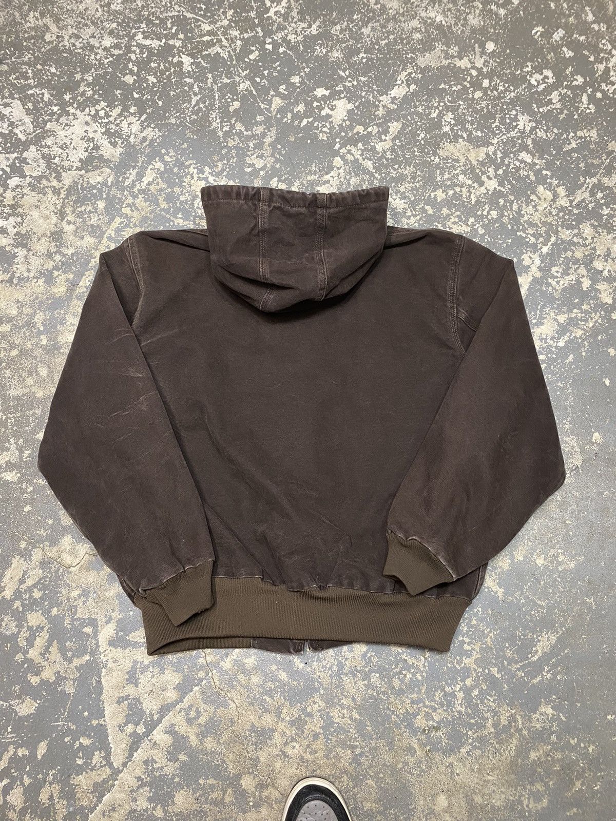 Vintage Carhartt Brown Hooded Thermal Active Jacket J25 DKB