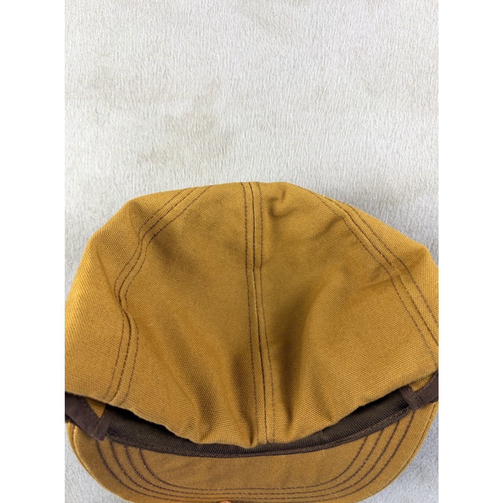 Carhartt VINTAGE Carhartt Hat Cap Trapper Hat Ear Flap Insulated USA Made Medium M Brown Cotton Men Cap Winter 90s Size ONE SIZE - 5 Thumbnail