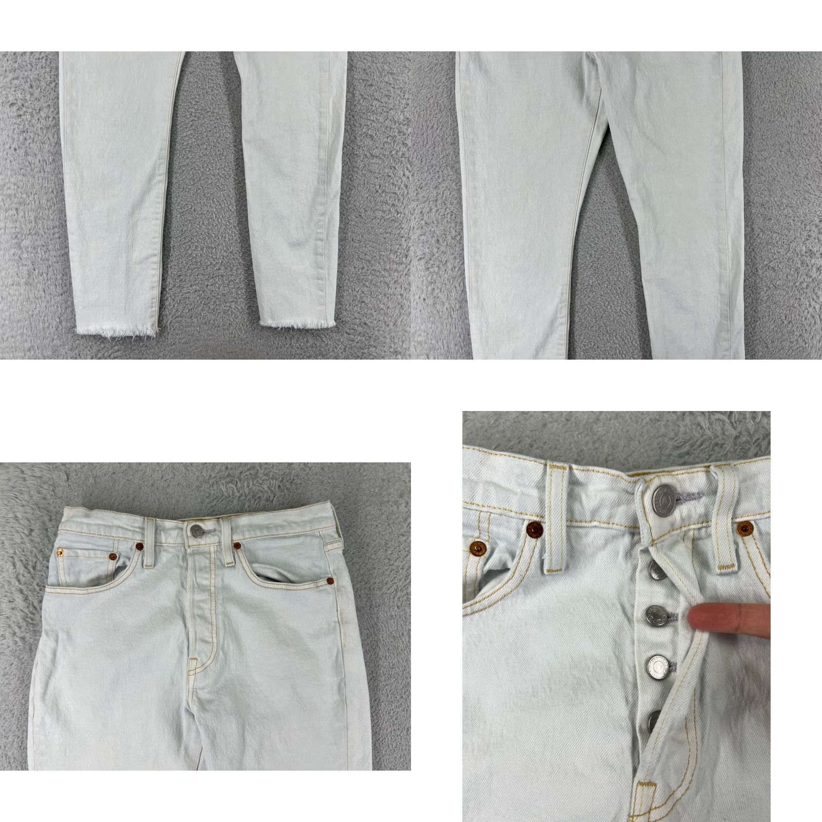 Levi's Levi's 501 Light Wash Jeans Women's Tapered Fit 27 Blue Denim Retro Mid Rise Size 27" / US 4 / IT 40 - 8 Thumbnail