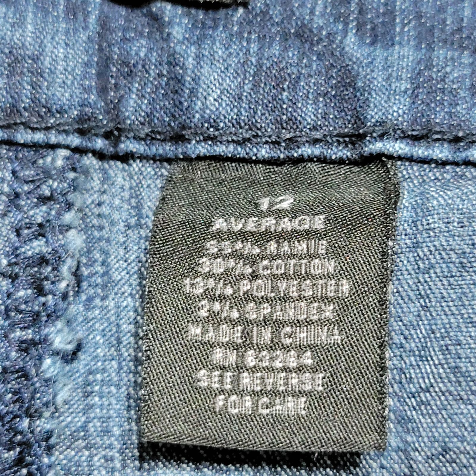 Other Roz & Ali Straight Denim Jeans w/ Front Bling - 12 Average Size 34" / US 12 / IT 48 - 7 Thumbnail