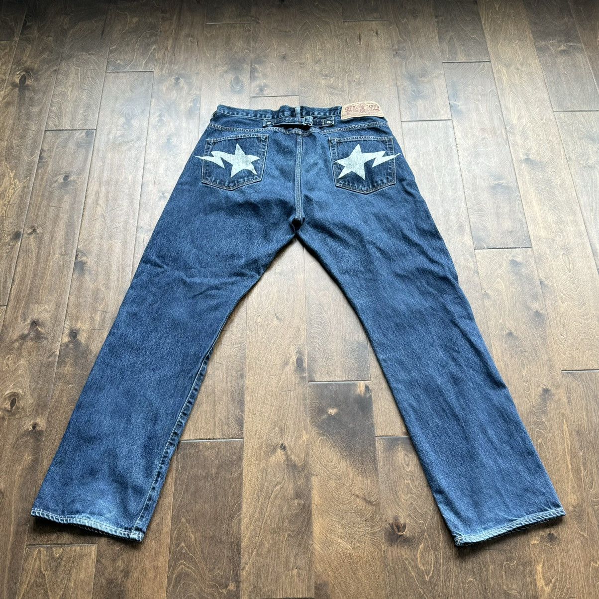 image of Bapesta Denim in Indigo, Men's (Size 33)