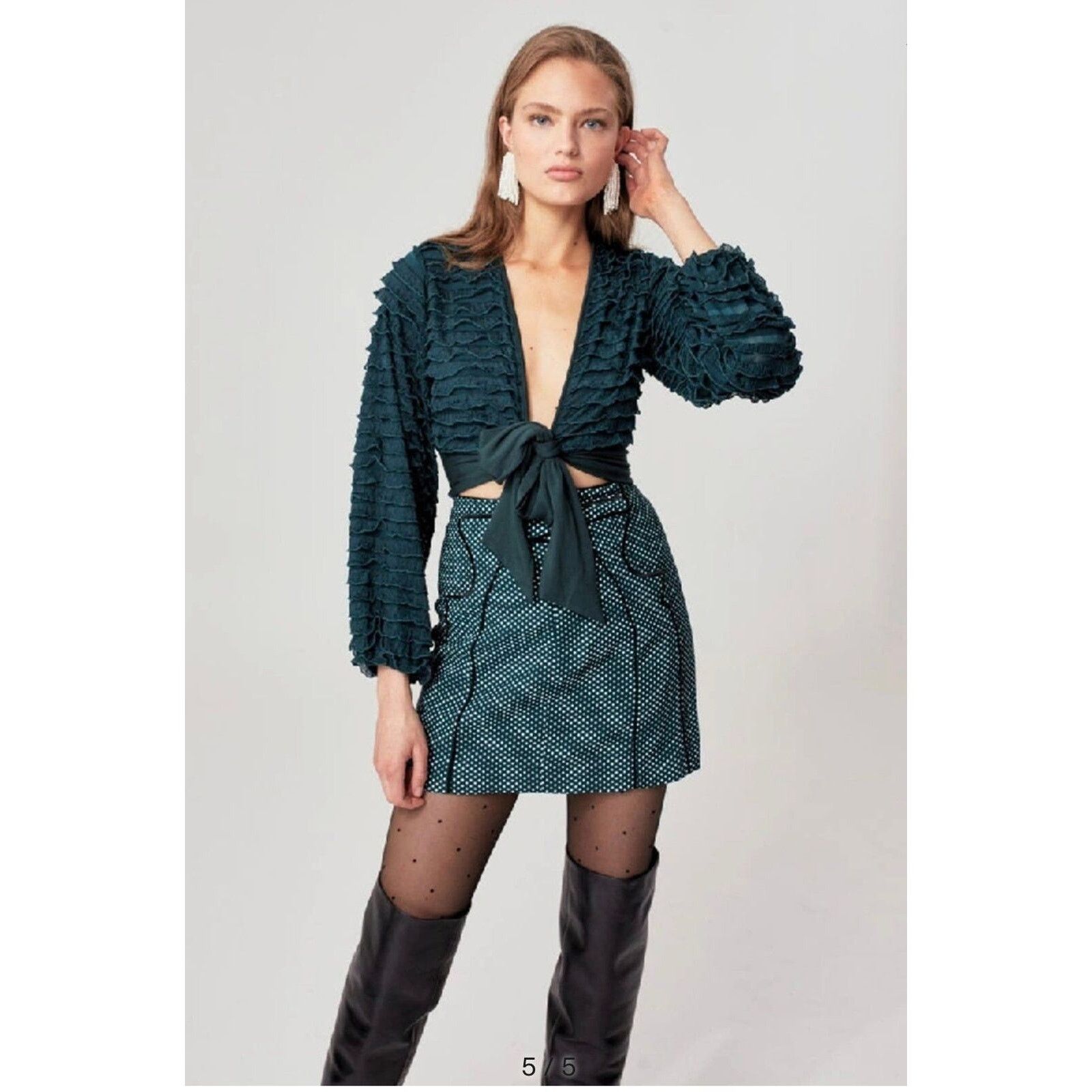 Other C/MEO COLLECTIVE Long Lasting Skirt In Forest Spot Sz: 6 NWT Size 28" / US 6 / IT 42 - 1 Thumbnail