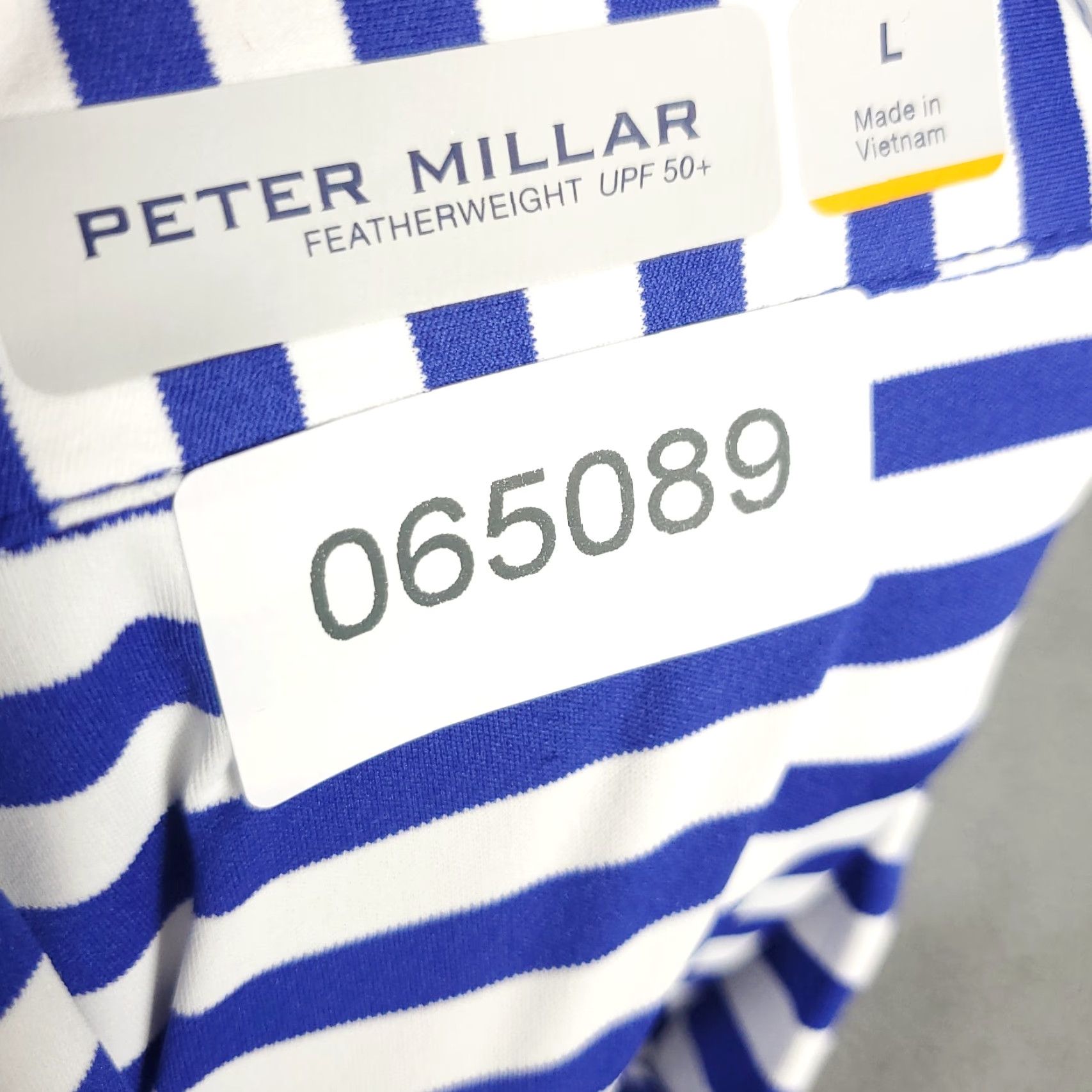 Peter Millar Peter Millar Polo Shirt Mens L Blue Striped Featherweight Golf Short Sleeve Size US L / EU 52-54 / 3 - 7 Thumbnail