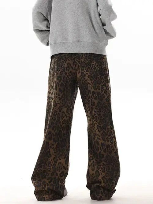 Japanese Brand Street Dance Hip Hop Vintage Leopard Print Casual Jeans Size US 32 / EU 48 - 2 Thumbnail