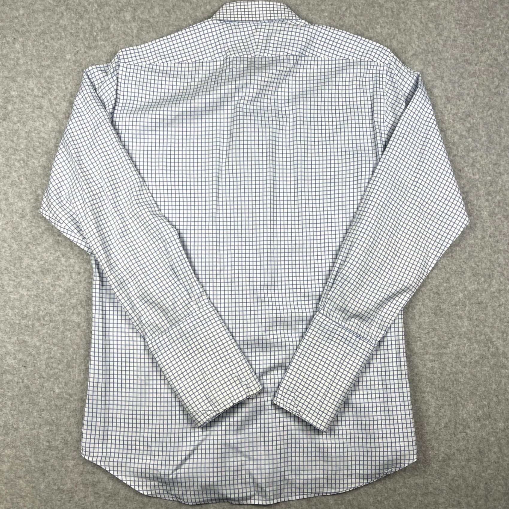 Suitsupply Suitsupply Shirt Mens 16 / 41 Blue White Plaid Cotton Long Sleeve Button Size US L / EU 52-54 / 3 - 3 Thumbnail