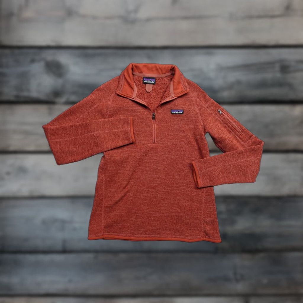 Patagonia Patagonia Womens Small Orange 1/4 Zip Fleece Pullover Better Sweater Mock Neck Raglan Sleeve Size S / US 4 / IT 40 - 1 Thumbnail